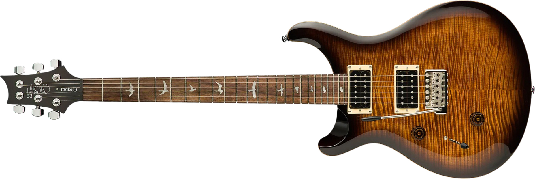 Prs Se Custom 24 Lh Gaucher 2h 85/15s Trem Rw - Black Gold Sunburst - E-Gitarre für Linkshänder - Main picture