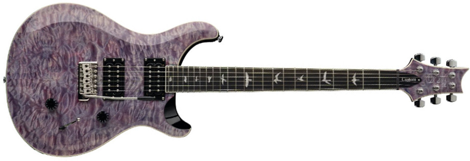 Prs Se Custom 24 Quilt 2h Trem Eb - Violet - Double Cut E-Gitarre - Main picture