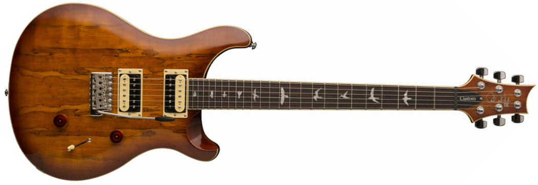 Prs Se Custom 24 Spalted Maple 2018 Hh Trem Rw - Vintage Sunburst - Double Cut E-Gitarre - Main picture