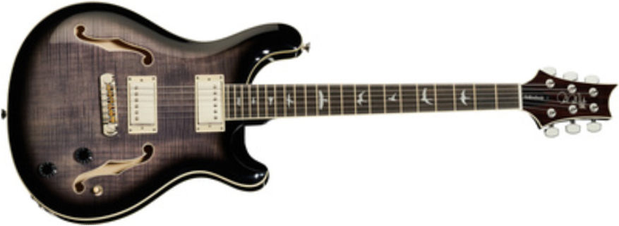 Prs Se Hollowbody Ii 2020 Hh Trem Eb +etui - Charcoal Burst - Semi-Hollow E-Gitarre - Main picture