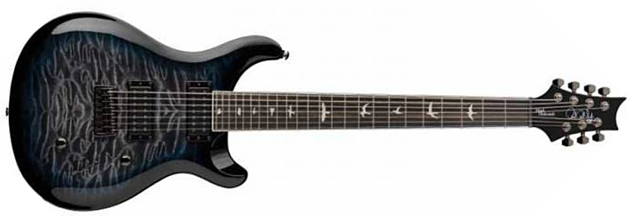 Prs Se Mark Holcomb Svn 2023 Signature 7c 2h Ht Eb - Holcomb Blue Burst - 7-saitige E-Gitarre - Main picture