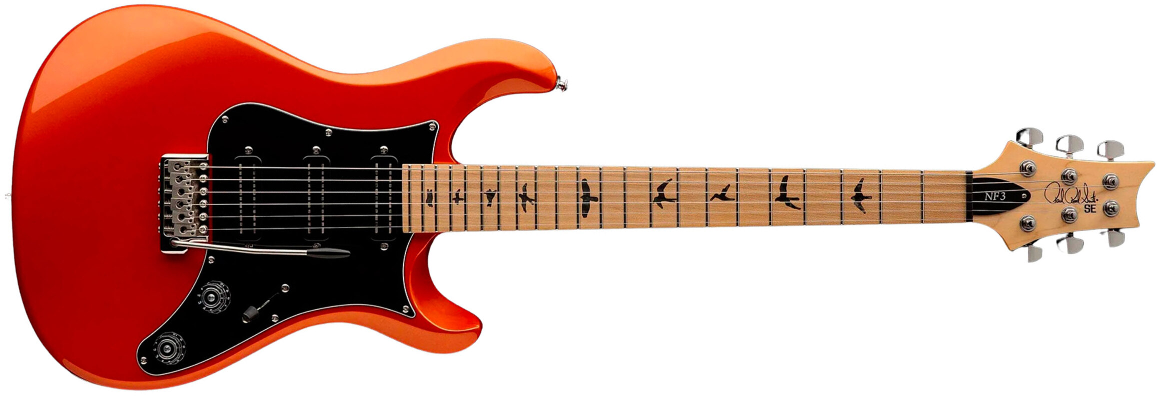 Prs Se Nf3 Maple 3mh Trem Rw - Metallic Orange - Double Cut E-Gitarre - Main picture