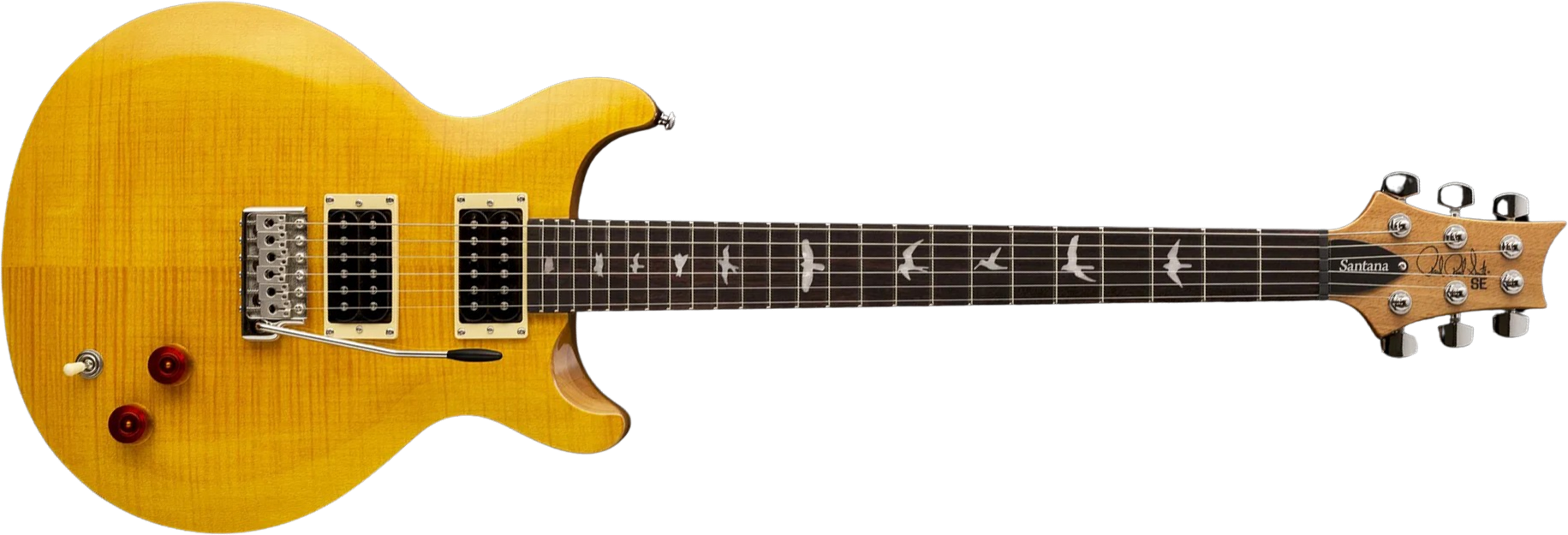 Prs Se Santana Signature 2h Trem Rw - Yellow - Double Cut E-Gitarre - Main picture