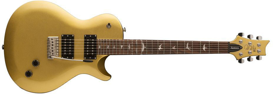 Prs Se Santana Singlecut Trem Signature Hh Rw - Egyptian Gold - Single-Cut-E-Gitarre - Main picture