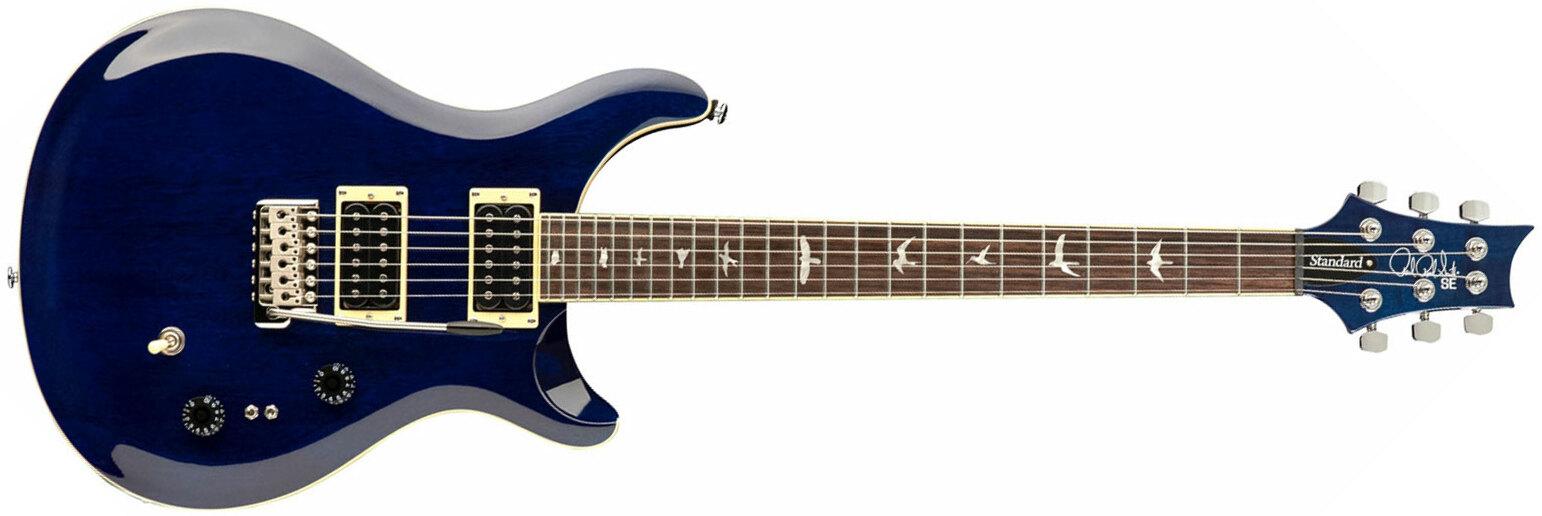 Prs Se Standard 24-08 2h Trem Rw - Bleu Translucide - Double Cut E-Gitarre - Main picture