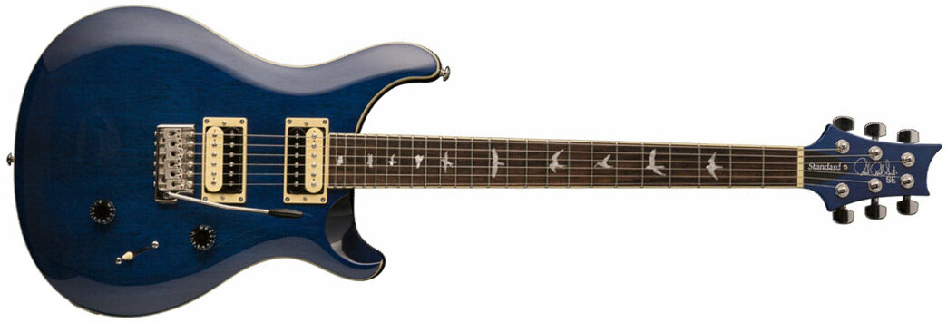 Prs Se Standard 24 2021 Hh Trem Rw +housse - Translucent Blue - Double Cut E-Gitarre - Main picture