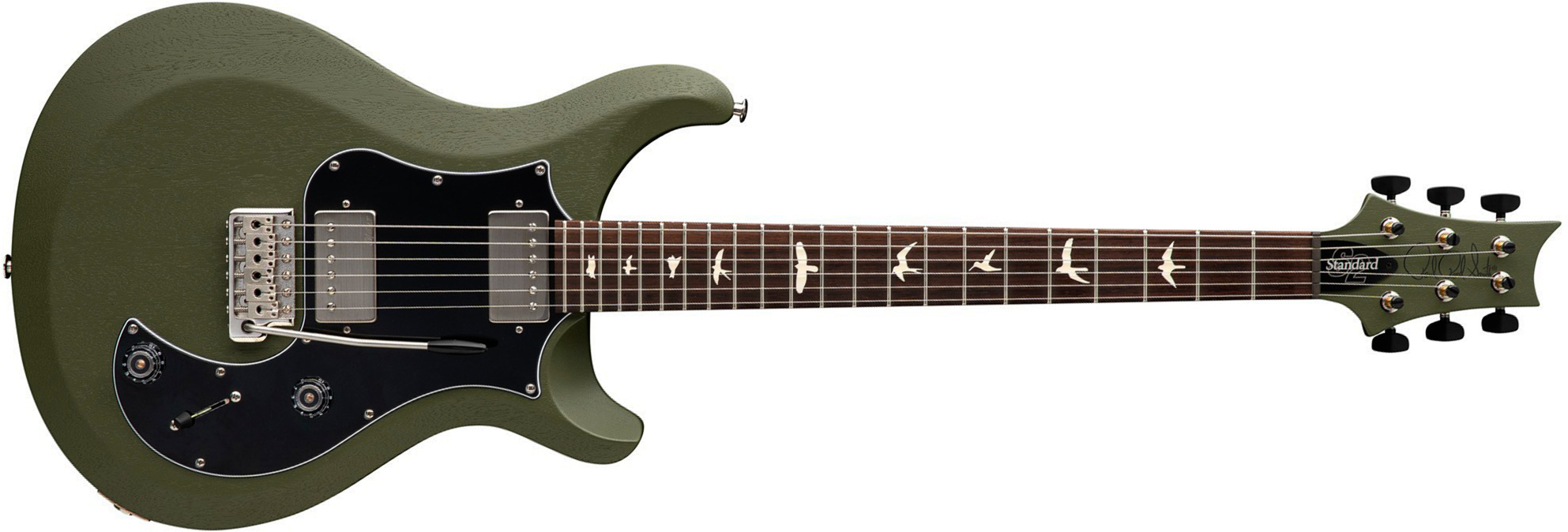 Prs Standard 22 S2 Usa 2h Trem Rw - Matcha Green Satin - Double Cut E-Gitarre - Main picture