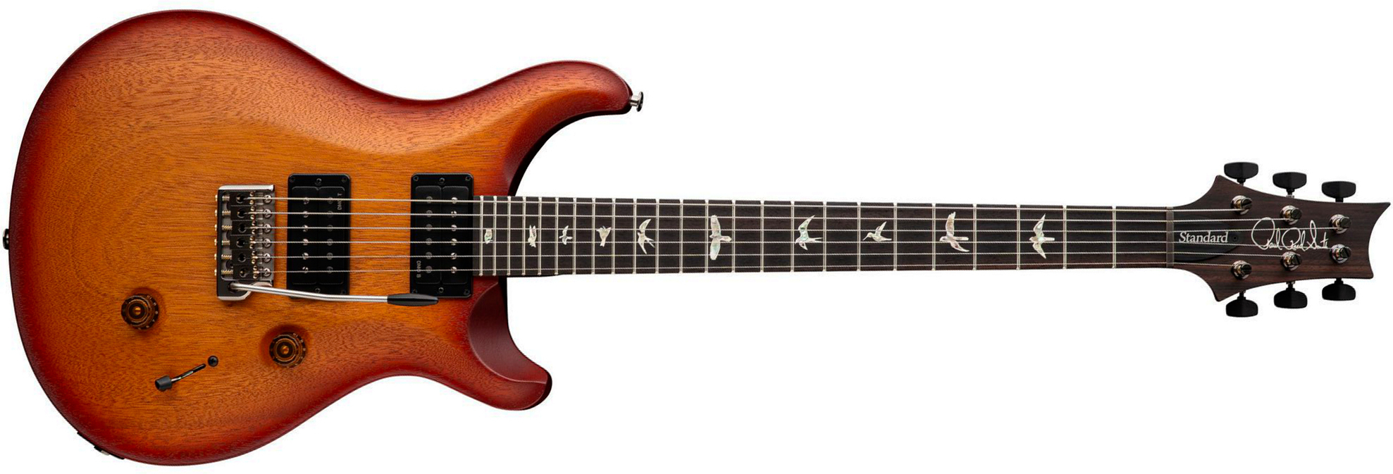 Prs Standard 24 S2 Usa 2h Dmo Trem Rw - Dark Cherry Sunburst Satin - Double Cut E-Gitarre - Main picture