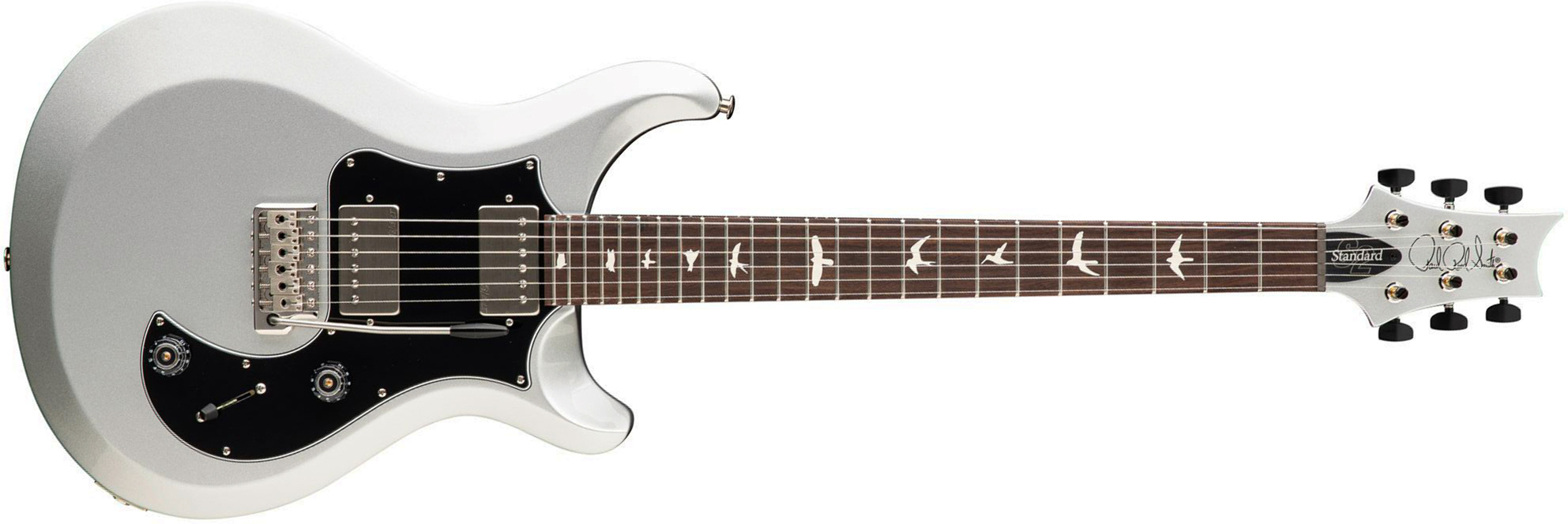 Prs Standard 24 S2 Usa 2h Trem Rw - Platinum Metallic - Double Cut E-Gitarre - Main picture