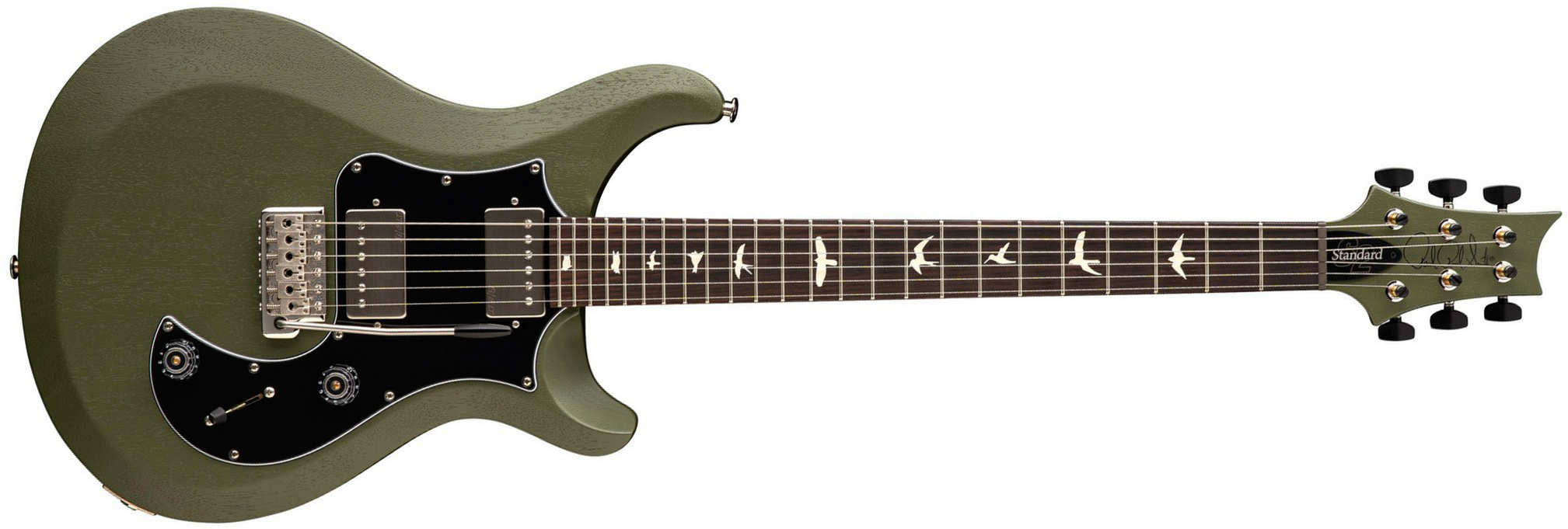 Prs Standard 24 S2 Usa 2h Trem Rw - Matcha Green Satin - Double Cut E-Gitarre - Main picture
