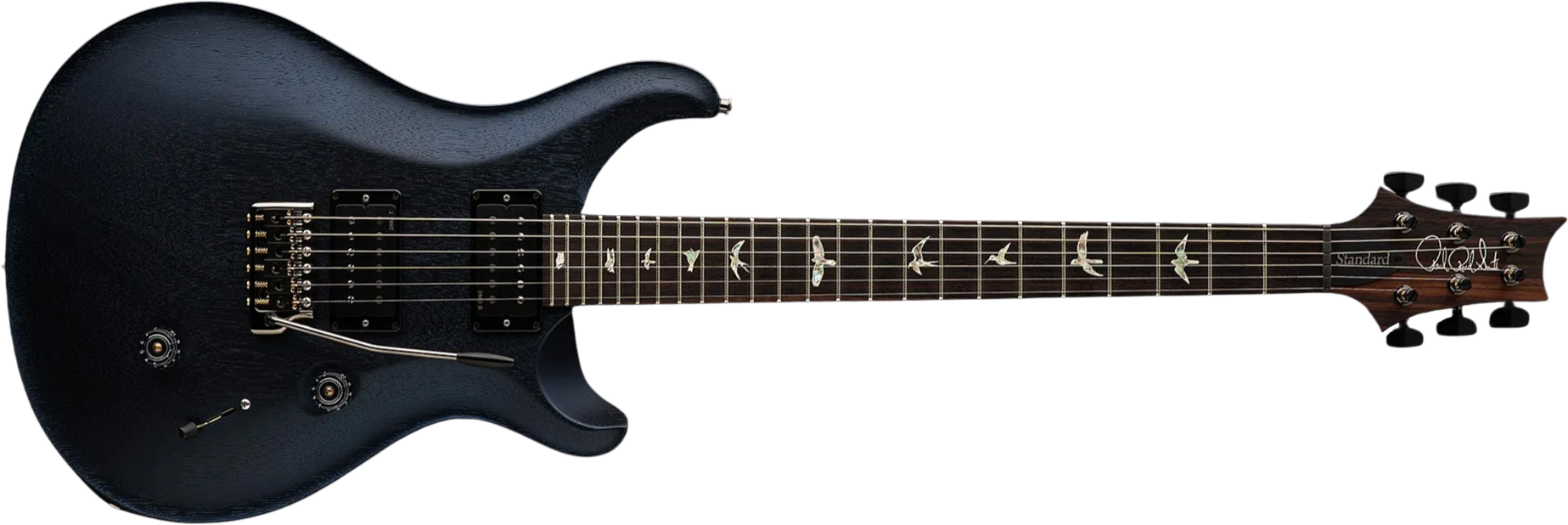 Prs Standard 24 Usa 2h Trem Rw - Pearl Black - Double Cut E-Gitarre - Main picture
