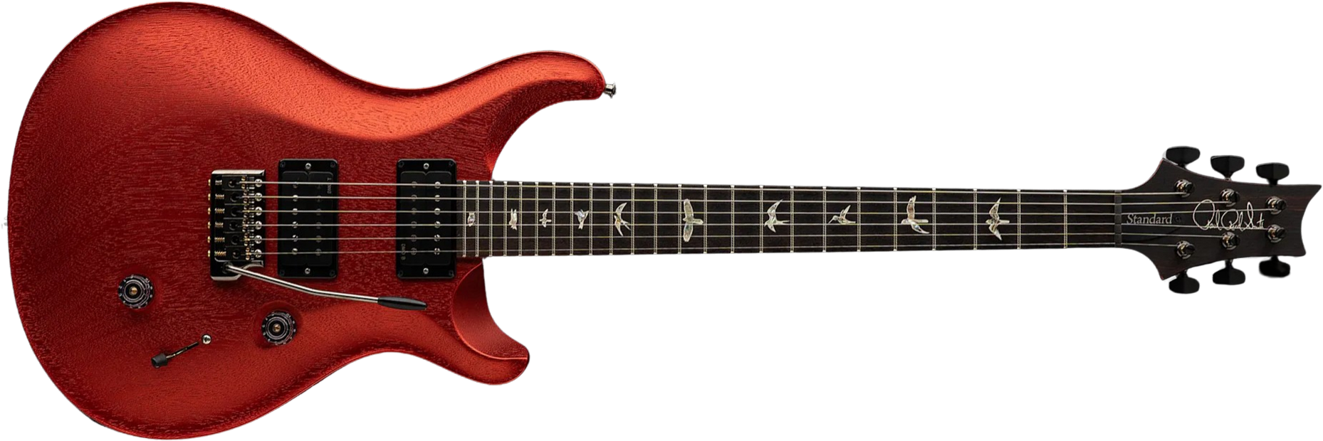 Prs Standard 24 Usa 2h Trem Rw - Satin Red Apple Metallic - Double Cut E-Gitarre - Main picture