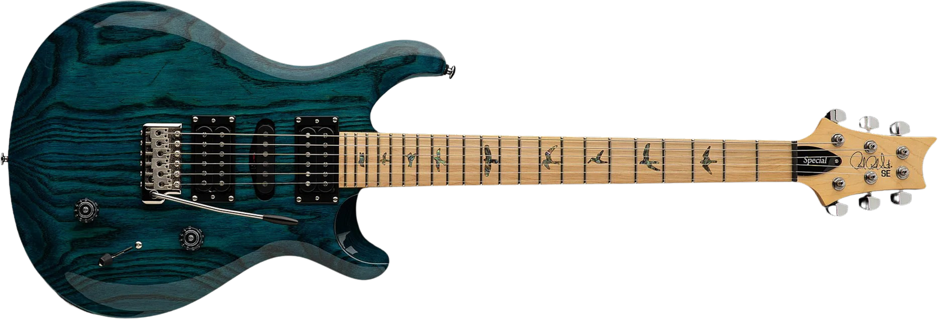 Prs Swamp Ash Special 5-way Switch Se Hsh Trem Mn - Iridescent Blue - Double Cut E-Gitarre - Main picture
