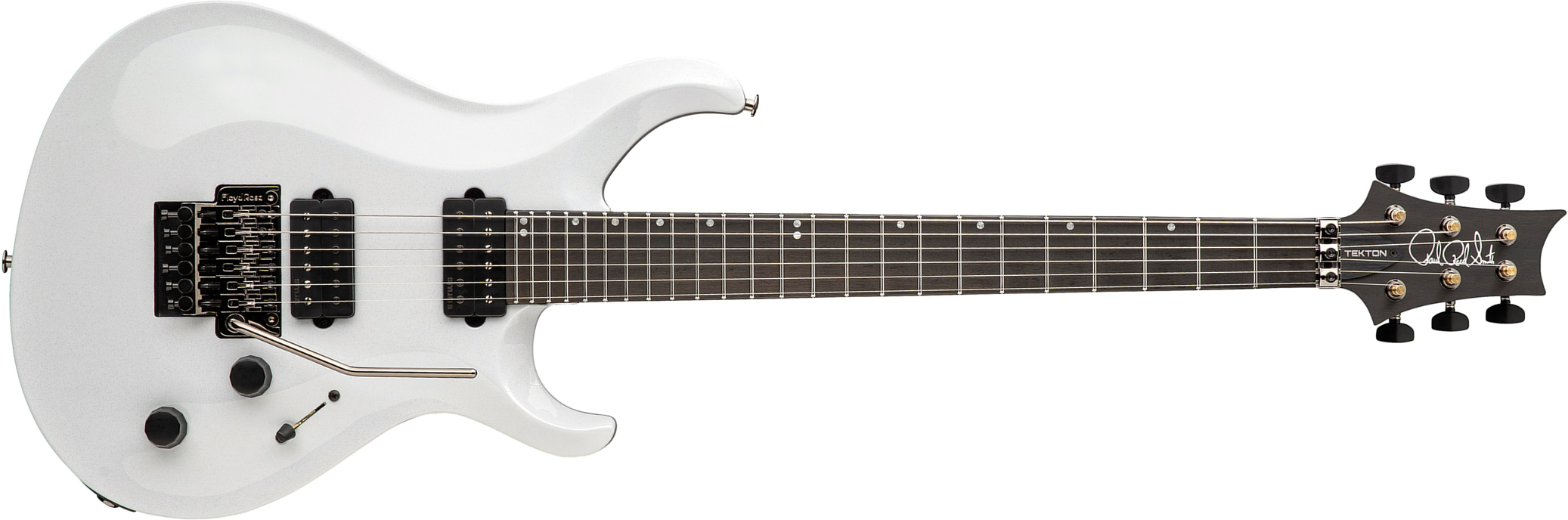 Prs Tekton Floyd Usa 2h Fr Eb - White Holoflake - Double Cut E-Gitarre - Main picture