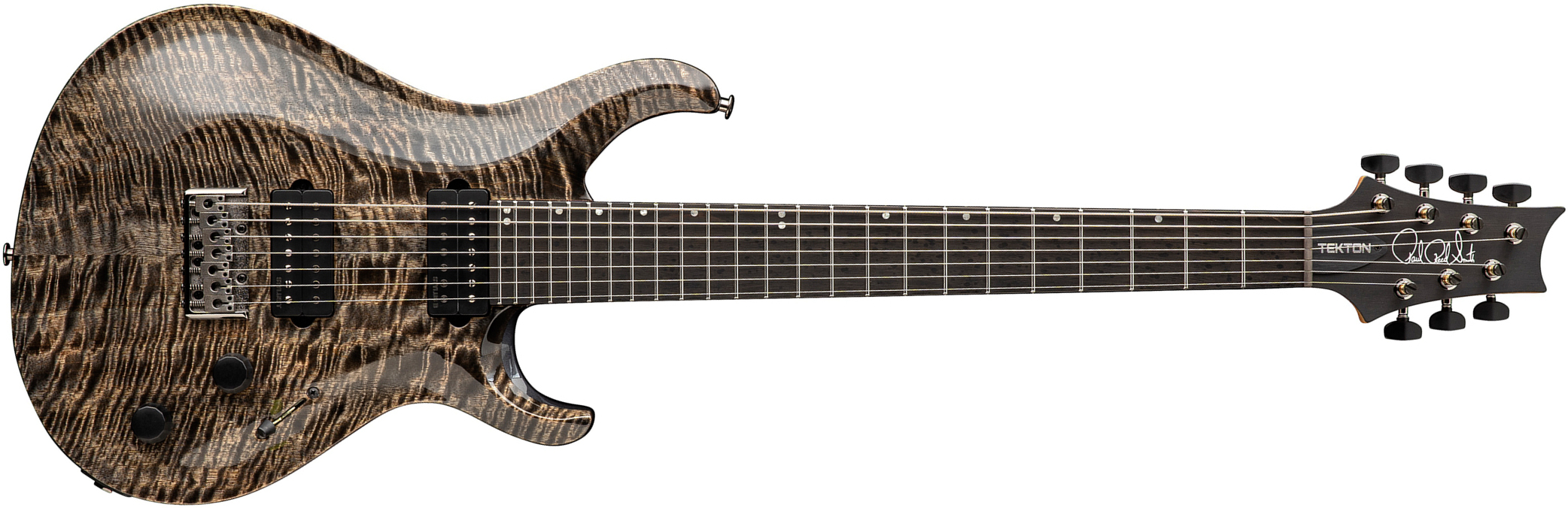Prs Tekton Svn Usa 7c Baryton 2h Ht Eb - Black Tourmaline - Bariton E-Gitarre - Main picture