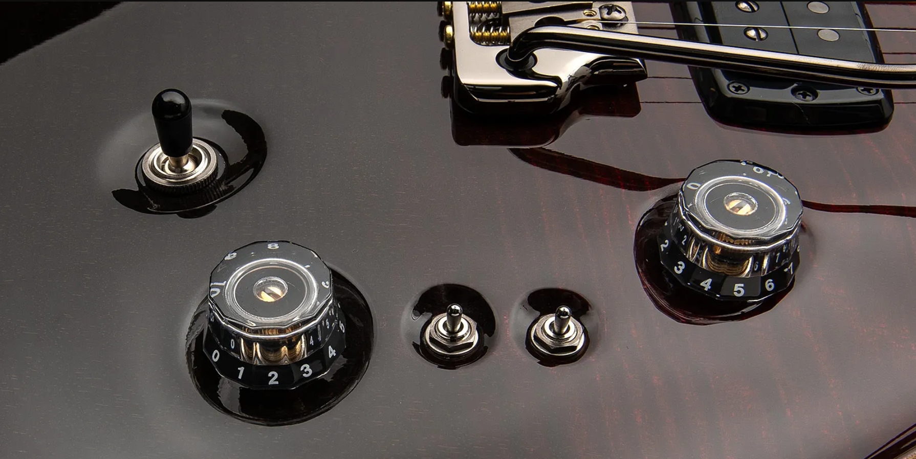 Prs Custom 24-08 Mango Top Ltd Usa 2h Trem Rw - Fire Red Gray/black Fade - Double Cut E-Gitarre - Variation 2