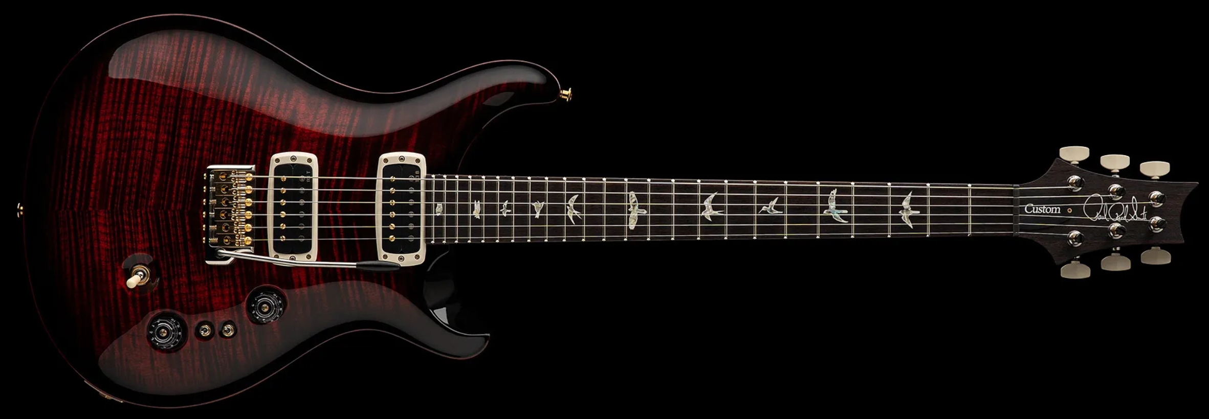 Prs Custom 24-08 Usa 2h Tci Trem Rw - Fire Smokeburst - Double Cut E-Gitarre - Variation 2