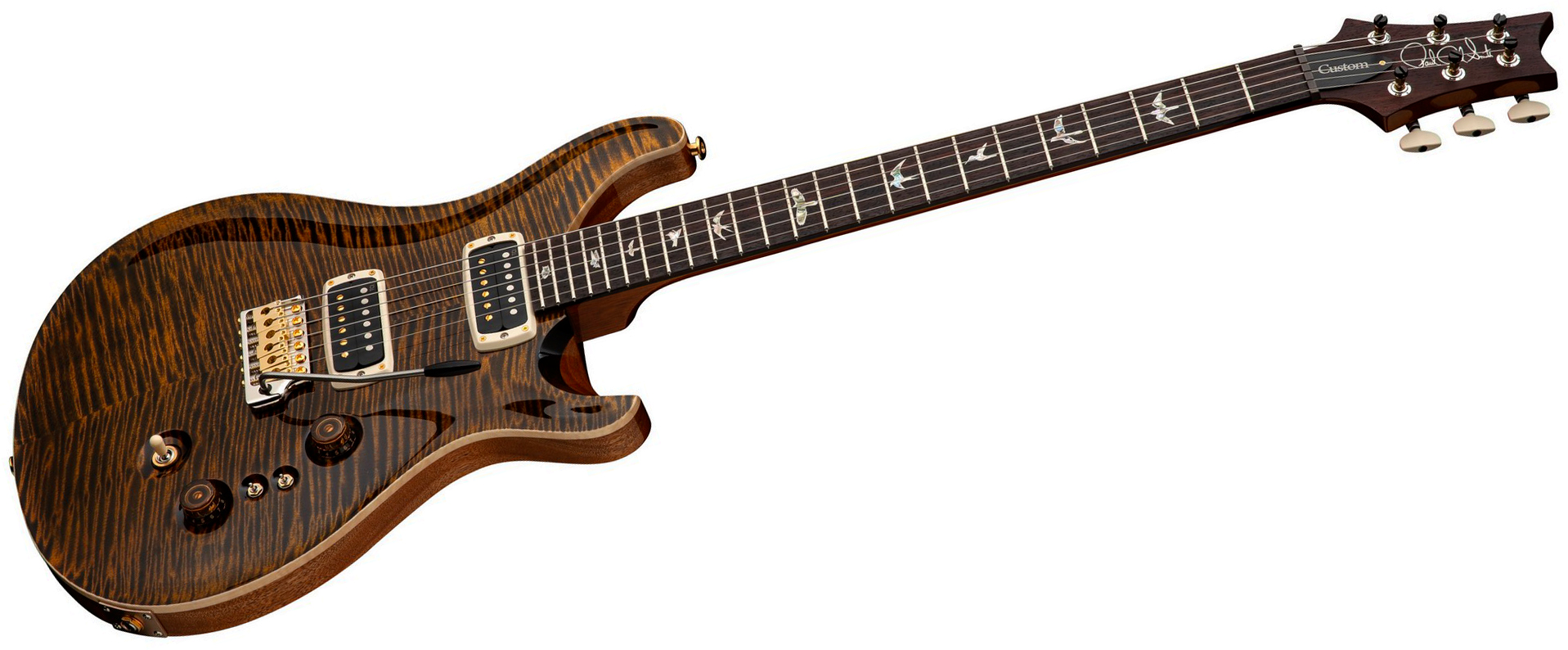 Prs Custom 24-08 Usa 2h Tci Trem Rw - Tiger Eye - Double Cut E-Gitarre - Variation 2