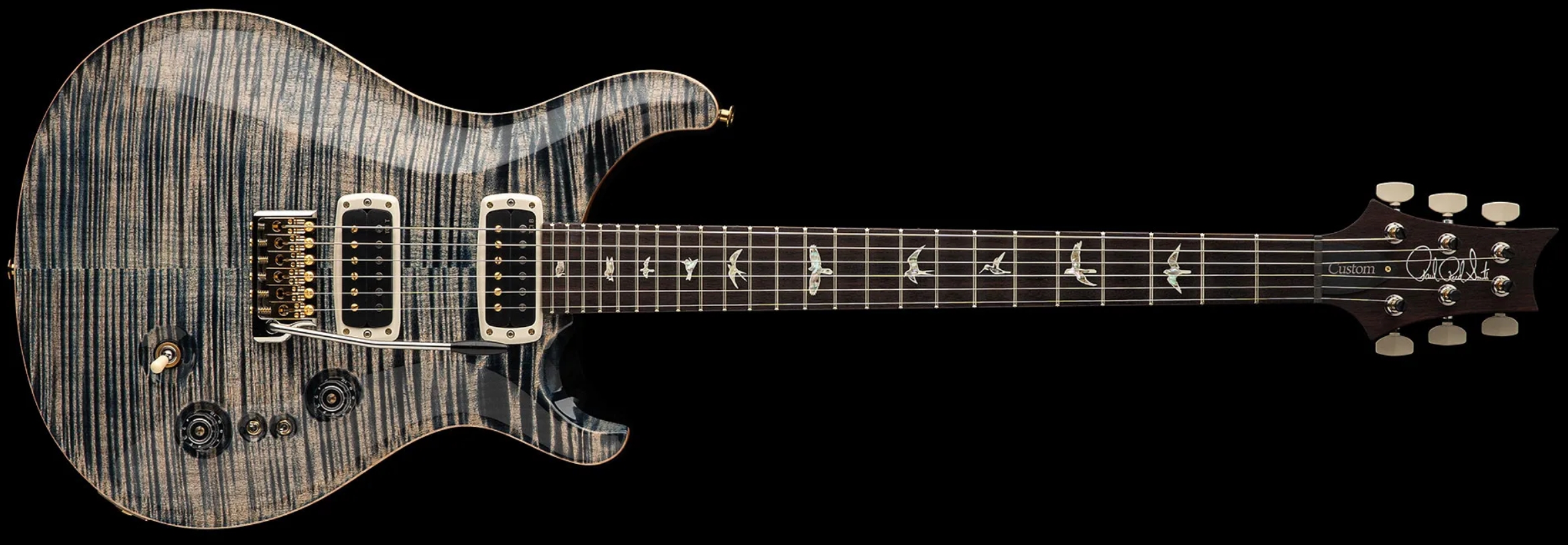 Prs Custom 24-08 Usa 2h Tci Trem Rw - Faded Whale Blue - Double Cut E-Gitarre - Variation 3