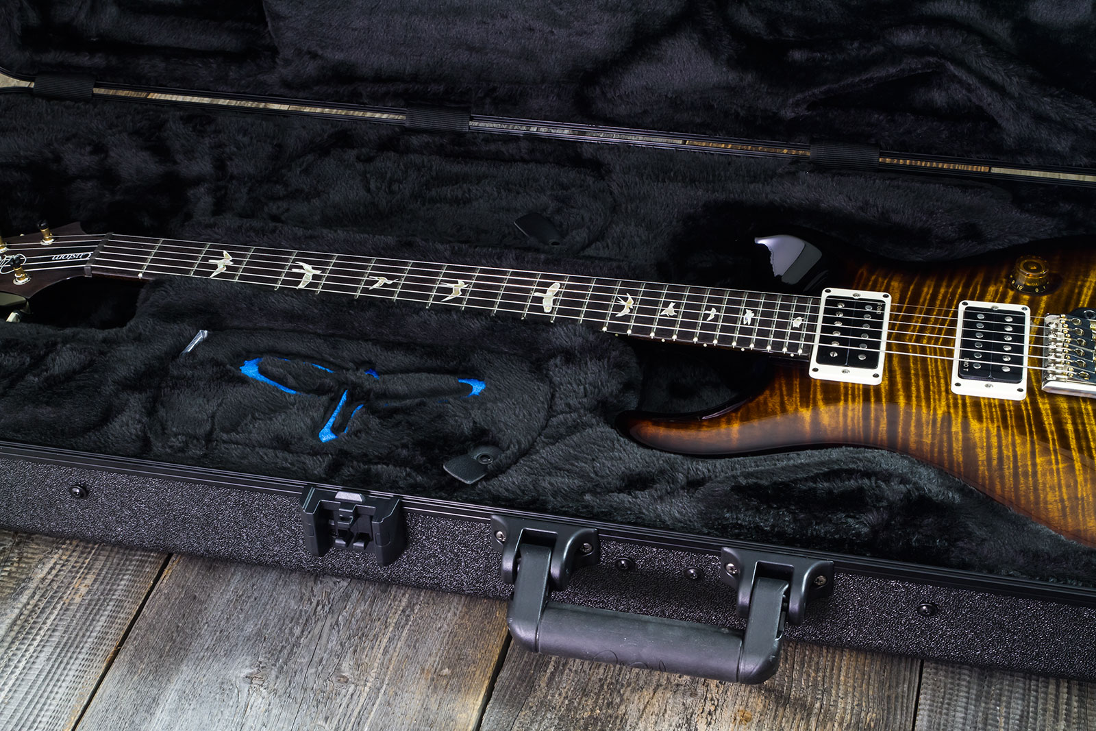 Prs Custom 24 Hand-signed Usa 2h Trem Rw #0400035 - Black Gold Wraparound Burst - Double Cut E-Gitarre - Variation 10