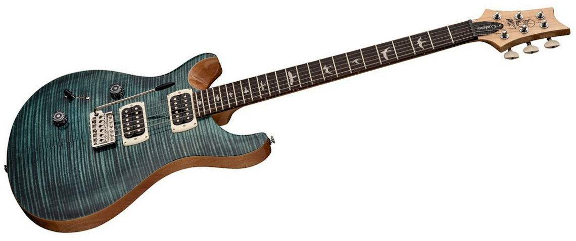 Prs Custom 24 Lh Se (wing Tuners) Gaucher 2h Trem Rw - Slate Blue - E-Gitarre für Linkshänder - Variation 1