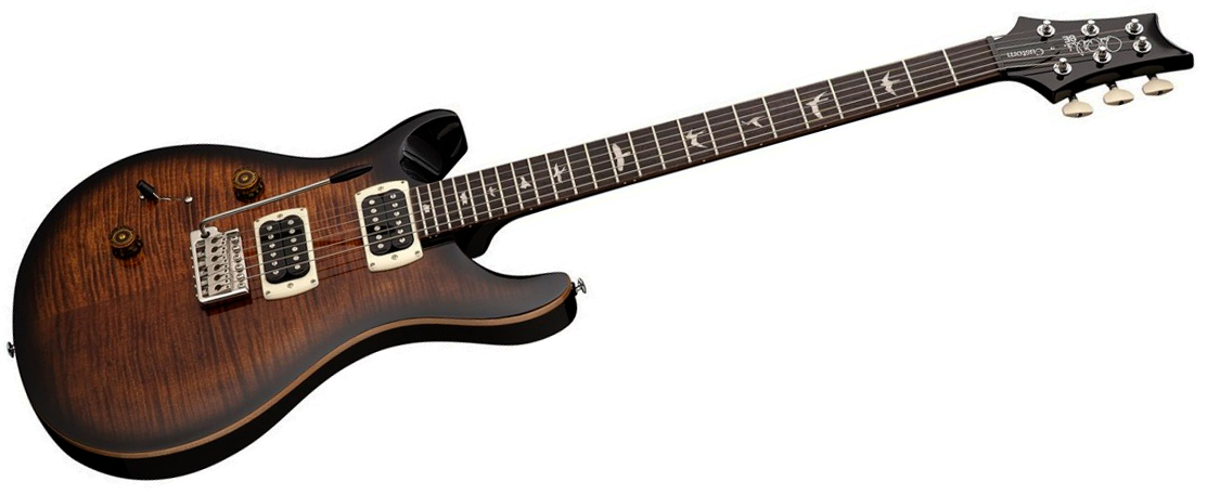 Prs Custom 24 Lh Se (wing Tuners) Gaucher 2h Trem Rw - Black Gold Sunburst - E-Gitarre für Linkshänder - Variation 2