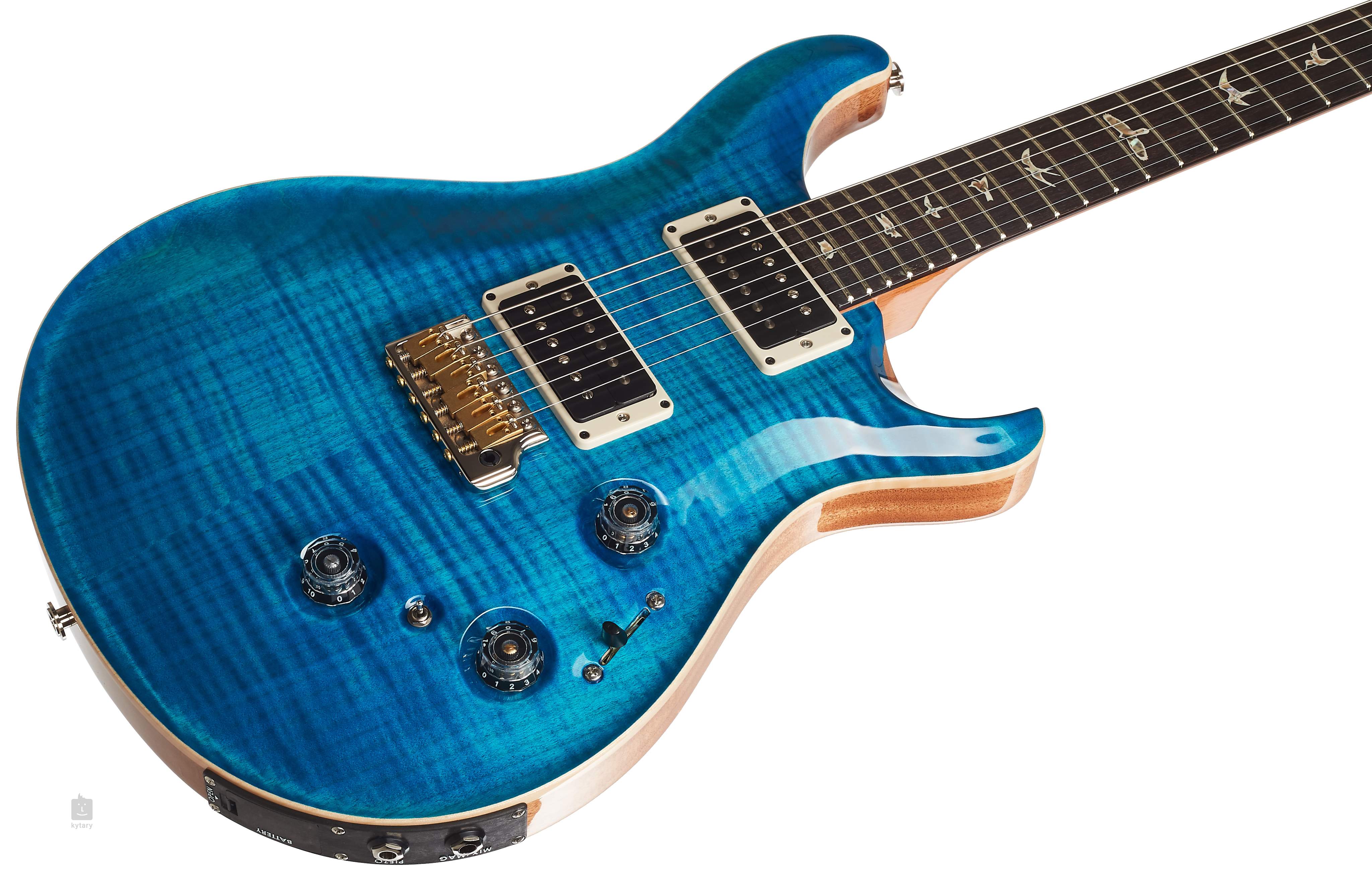 Prs Custom 24 Piezo Usa Hh Trem Rw - Aquamarine - Double Cut E-Gitarre - Variation 2