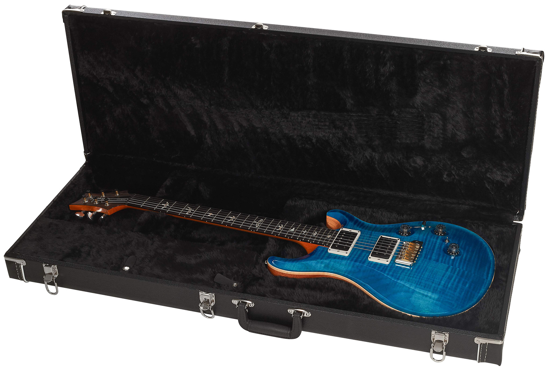 Prs Custom 24 Piezo Usa Hh Trem Rw - Aquamarine - Double Cut E-Gitarre - Variation 5