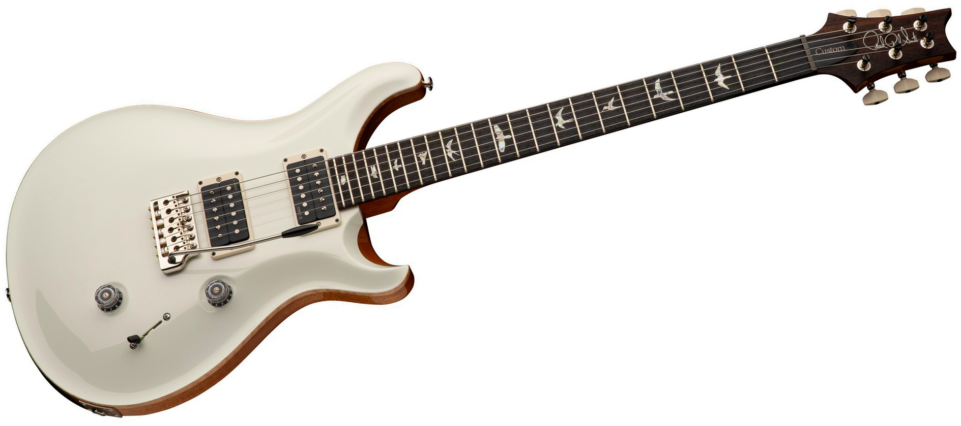 Prs Custom 24 Usa 2h Dmo Trem Rw - Antique White Top / Natural Back - Double Cut E-Gitarre - Variation 1