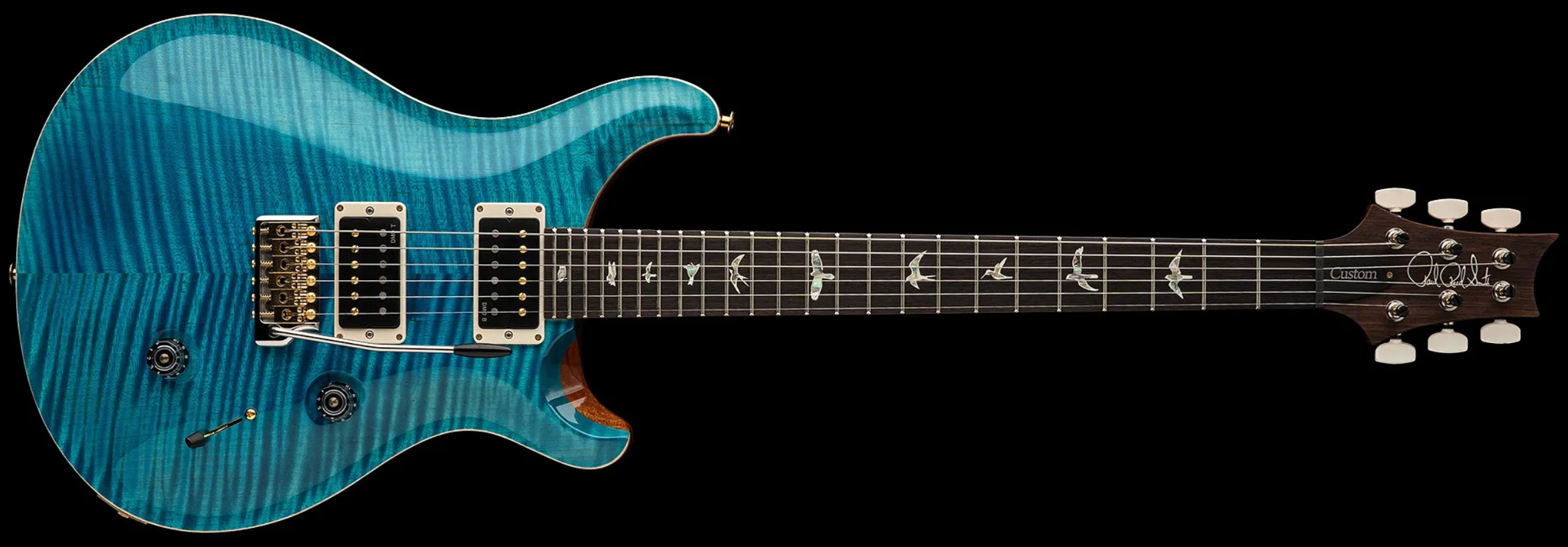 Prs Custom 24 Usa 2h Dmo Trem Rw - Carroll Blue - Double Cut E-Gitarre - Variation 2