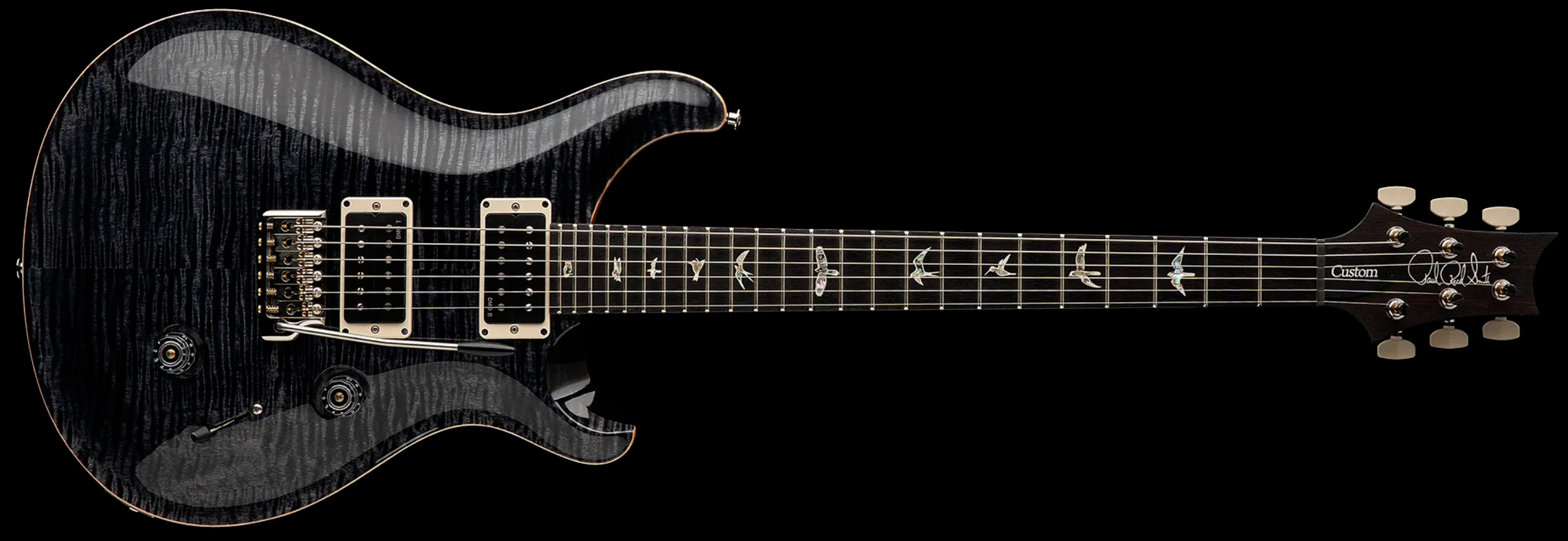 Prs Custom 24 Usa 2h Dmo Trem Rw - Gray Black - Double Cut E-Gitarre - Variation 6
