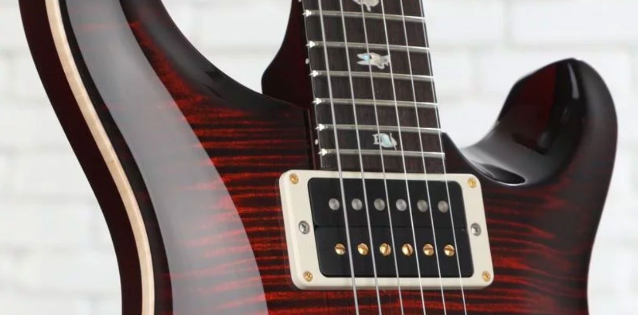 Prs Custom 24 Usa 2h Trem Rw - Fire Red Burst - Double Cut E-Gitarre - Variation 2
