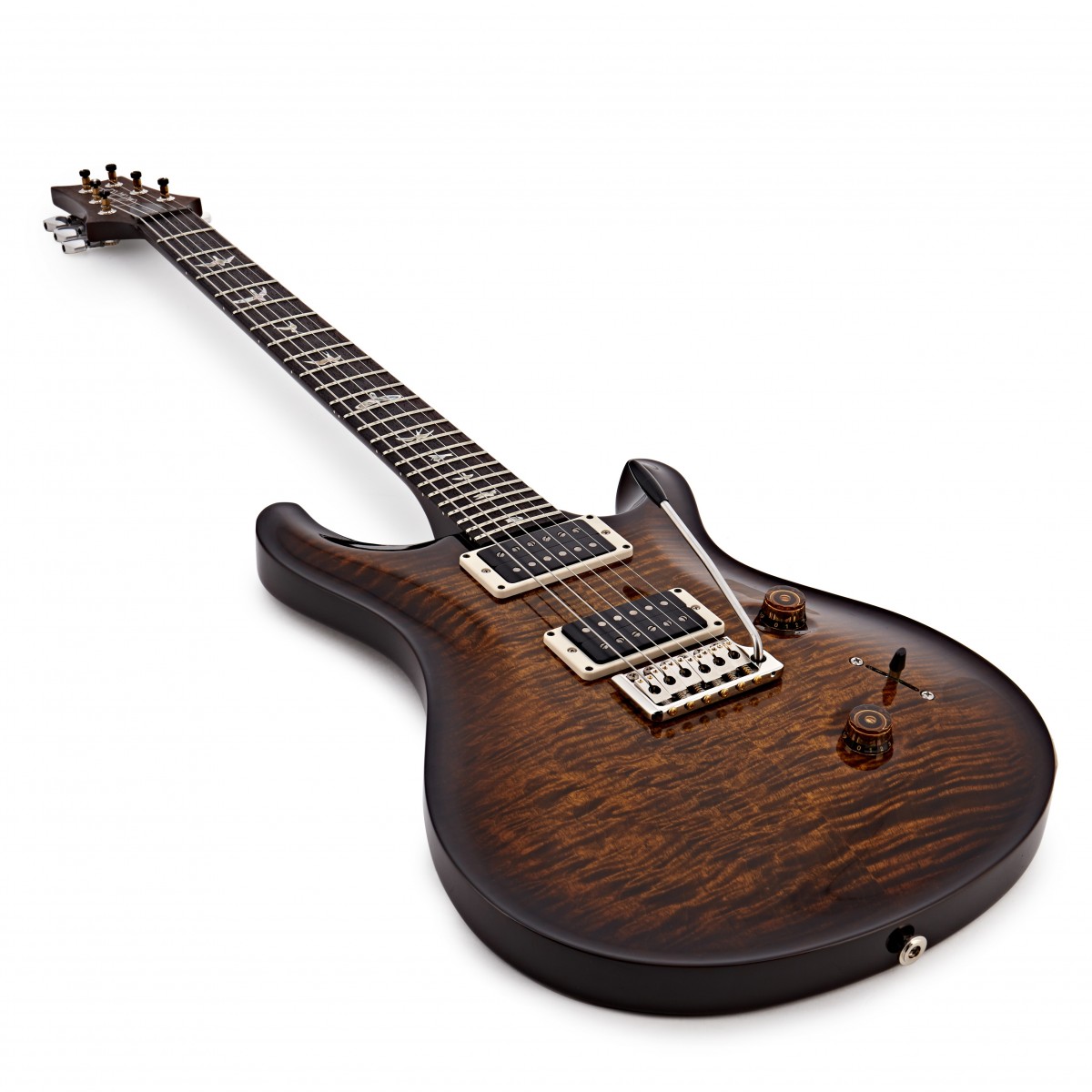 Prs Custom 24 Usa Hh Trem Rw - Black Gold Burst - Double Cut E-Gitarre - Variation 2