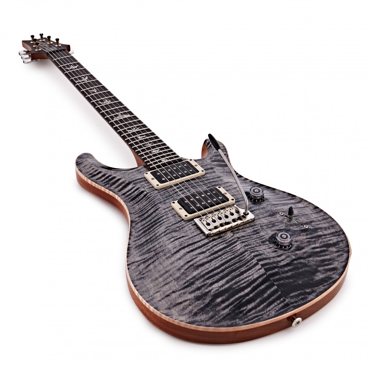Prs Custom 24 Usa Hh Trem Rw - Charcoal Burst - Double Cut E-Gitarre - Variation 2