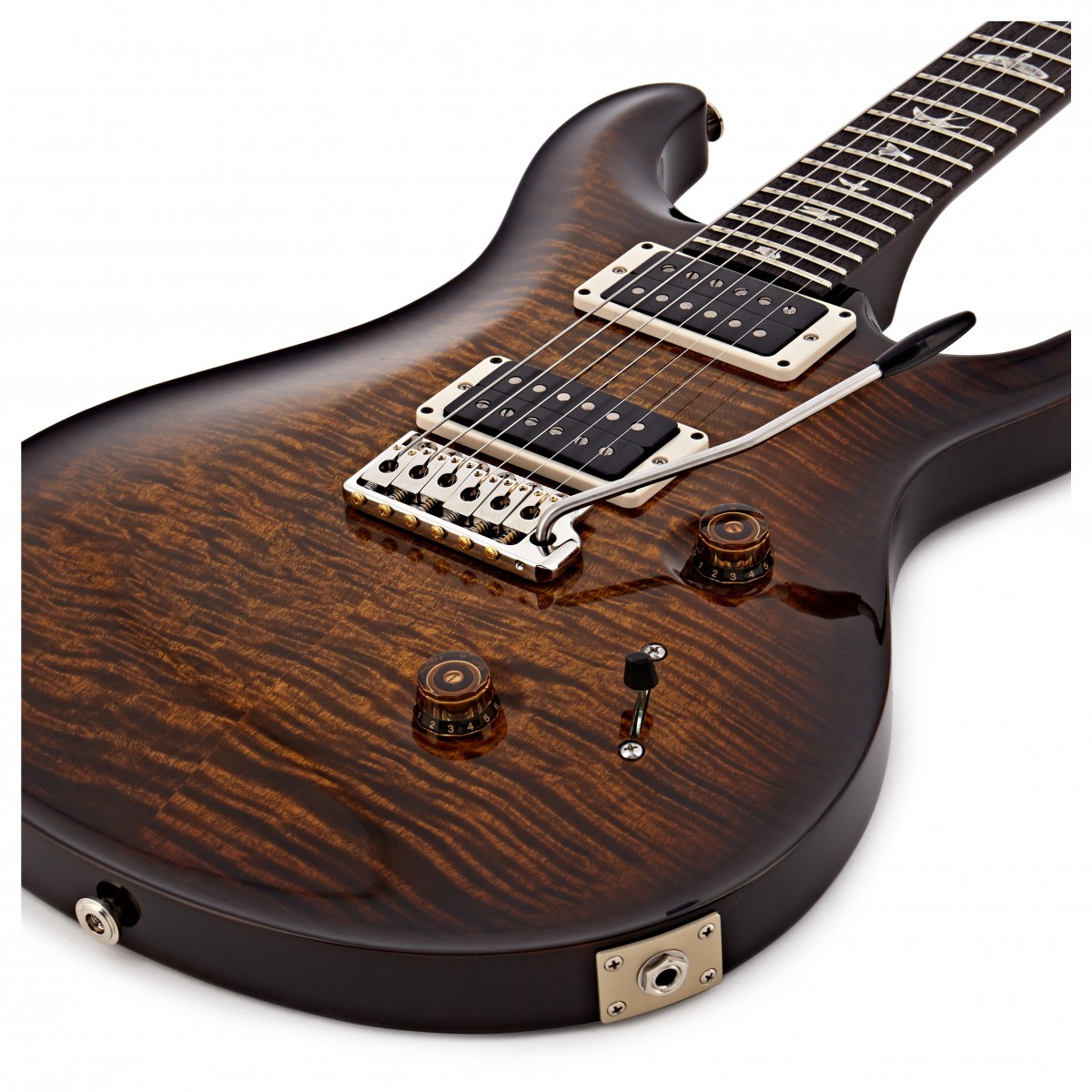 Prs Custom 24 Usa Hh Trem Rw - Black Gold Burst - Double Cut E-Gitarre - Variation 3