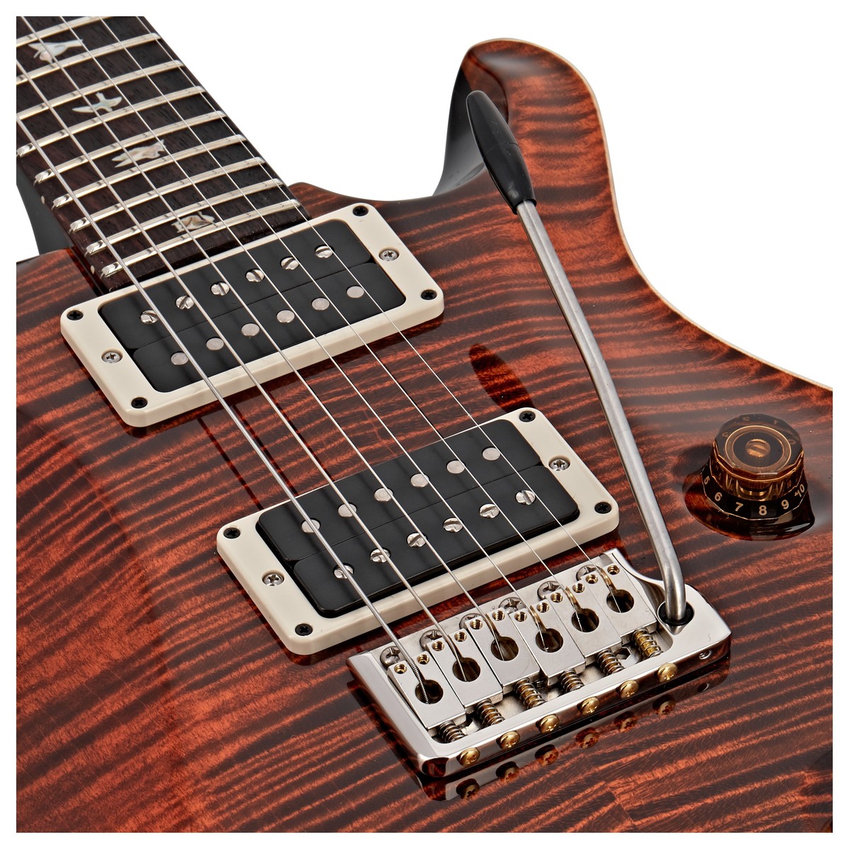 Prs Custom 24 Usa 2h Trem Rw - Orange Tiger - Double Cut E-Gitarre - Variation 4