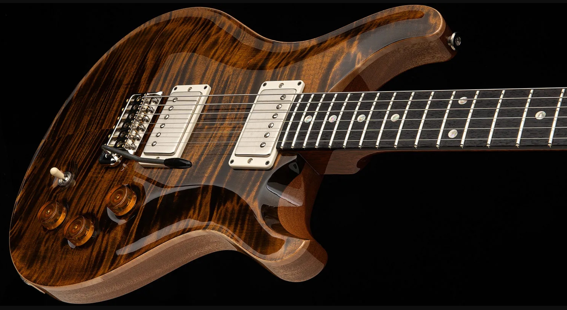 Prs David Grissom Dgt Usa Signature 2h Trem Rw - Tiger Eye - Double Cut E-Gitarre - Variation 2