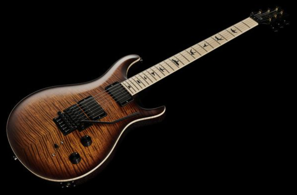 Prs Dustie Waring Dw Ce 24 Floyd Bolt-on Usa Signature 2h Fr Mn - Burnt Amber Smokeburst - Double Cut E-Gitarre - Variation 2