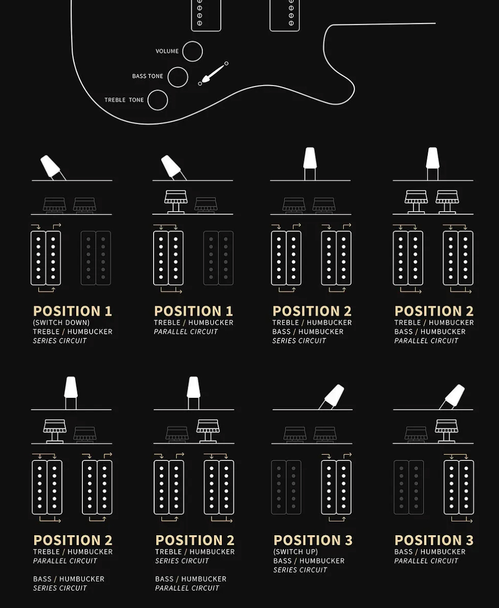 Prs Fiore Hh Satin Bolt-on Usa 2h Trem Rw - Black Hyacinth - Double Cut E-Gitarre - Variation 3