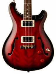 Double cut e-gitarre Prs SE Custom 22 Semi-Hollow - Fire red burst
