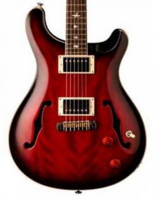 Solidbody e-gitarre Prs SE Custom 22 Semi-Hollow - Fire red burst