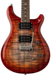 Double cut e-gitarre Prs SE Custom 24-08 (Black Pickups) - Charcoal cherry burst