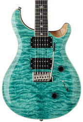 Double cut e-gitarre Prs SE Custom 24 Quilt - Turquoise