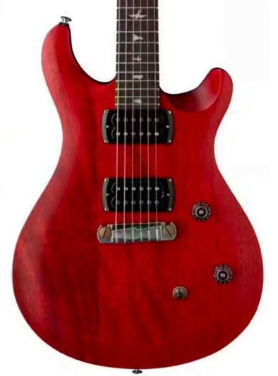 Double cut e-gitarre Prs SE CE 24 Standard Stoptail Satin - Vintage cherry