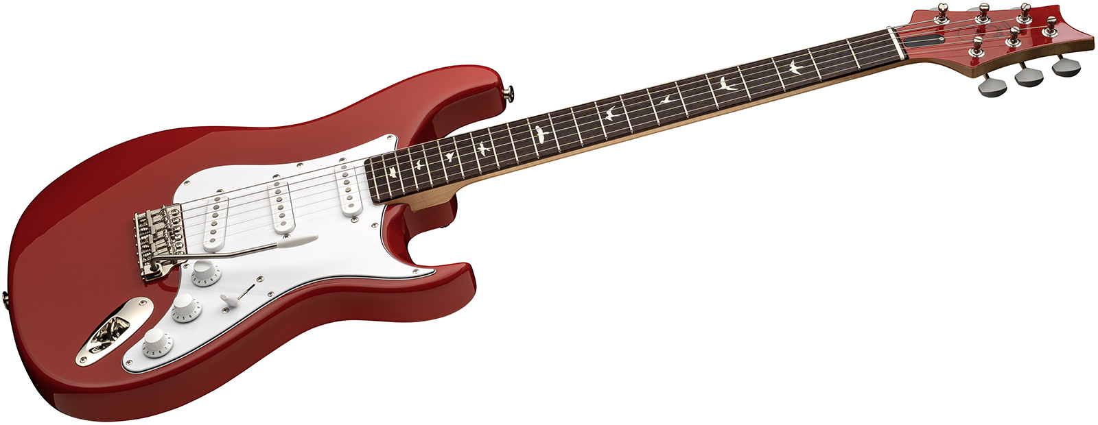 Prs John Mayer Silver Sky Defender Bolt-on Usa Ltd Trem 3s Rw - Portofino Red - E-Gitarre in Str-Form - Variation 2