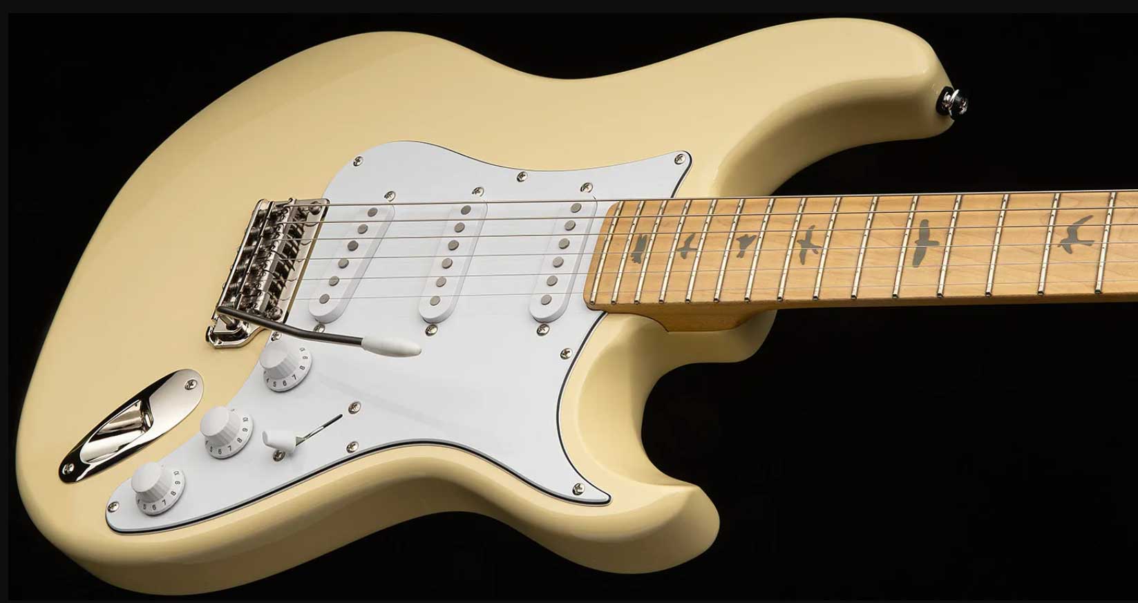 Prs John Mayer Silver Sky Maple Se Signature 3s Trem Mn - Moon White - E-Gitarre in Str-Form - Variation 1