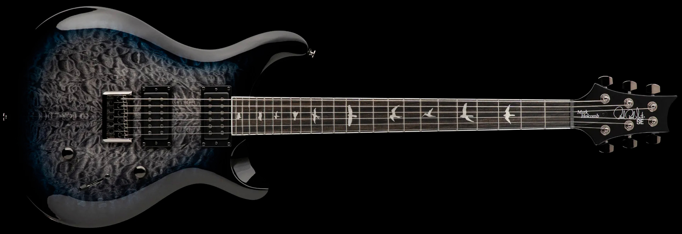 Prs Mark Holcomb Se Signature 2h Seymour Duncan Ht Eb - Holcomb Blue Burst - E-Gitarre aus Metall - Variation 2