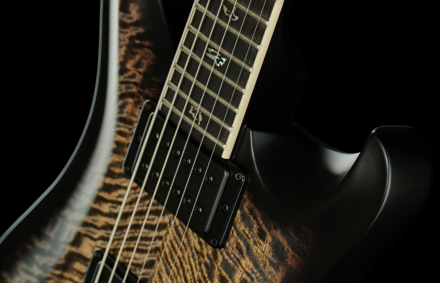 Prs Mark Holcomb Usa Signature 2h Seymour Duncan Ht Eb - Charcoal Wraparound Burst - Double Cut E-Gitarre - Variation 2
