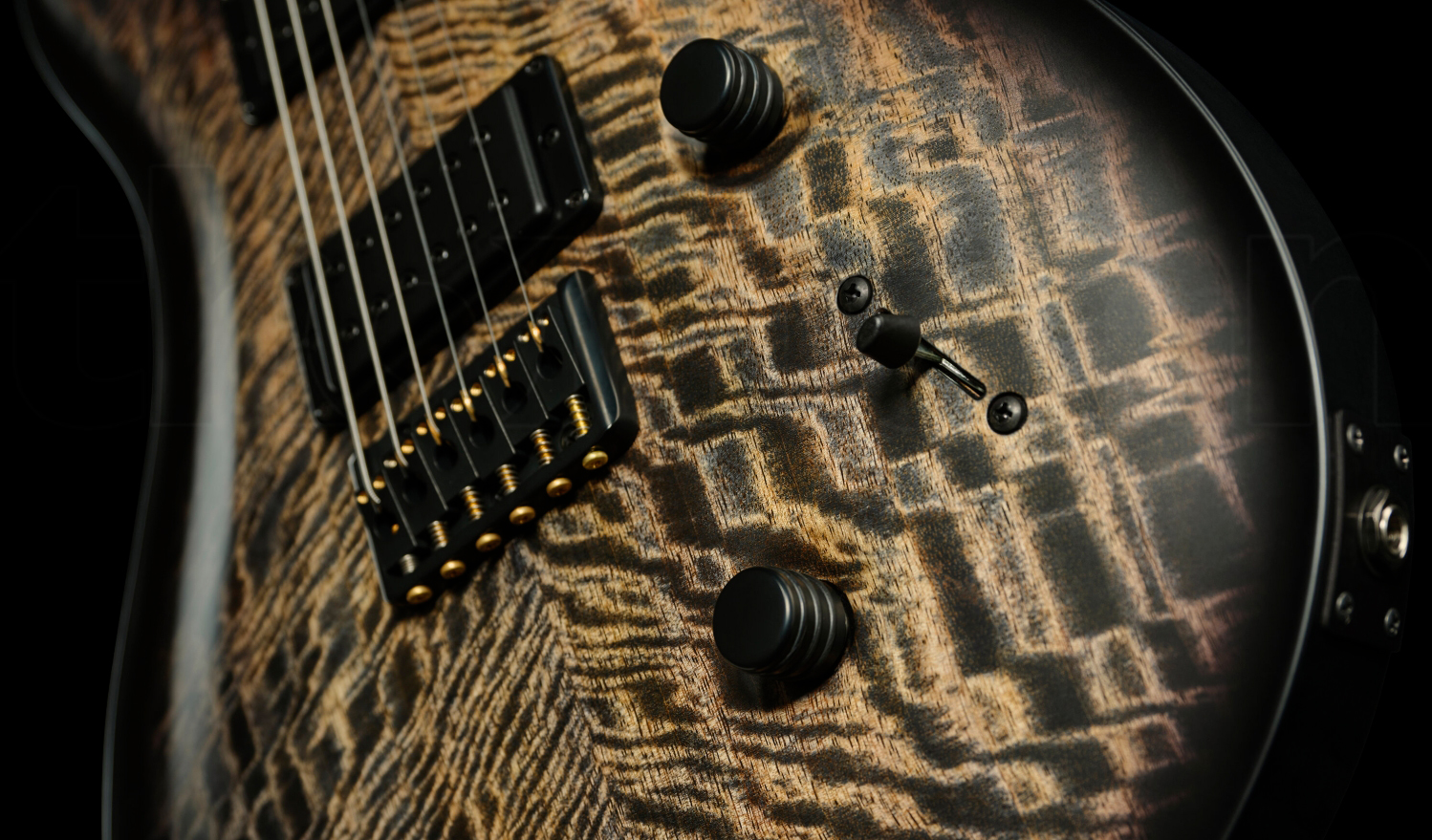 Prs Mark Holcomb Usa Signature 2h Seymour Duncan Ht Eb - Charcoal Wraparound Burst - Double Cut E-Gitarre - Variation 3