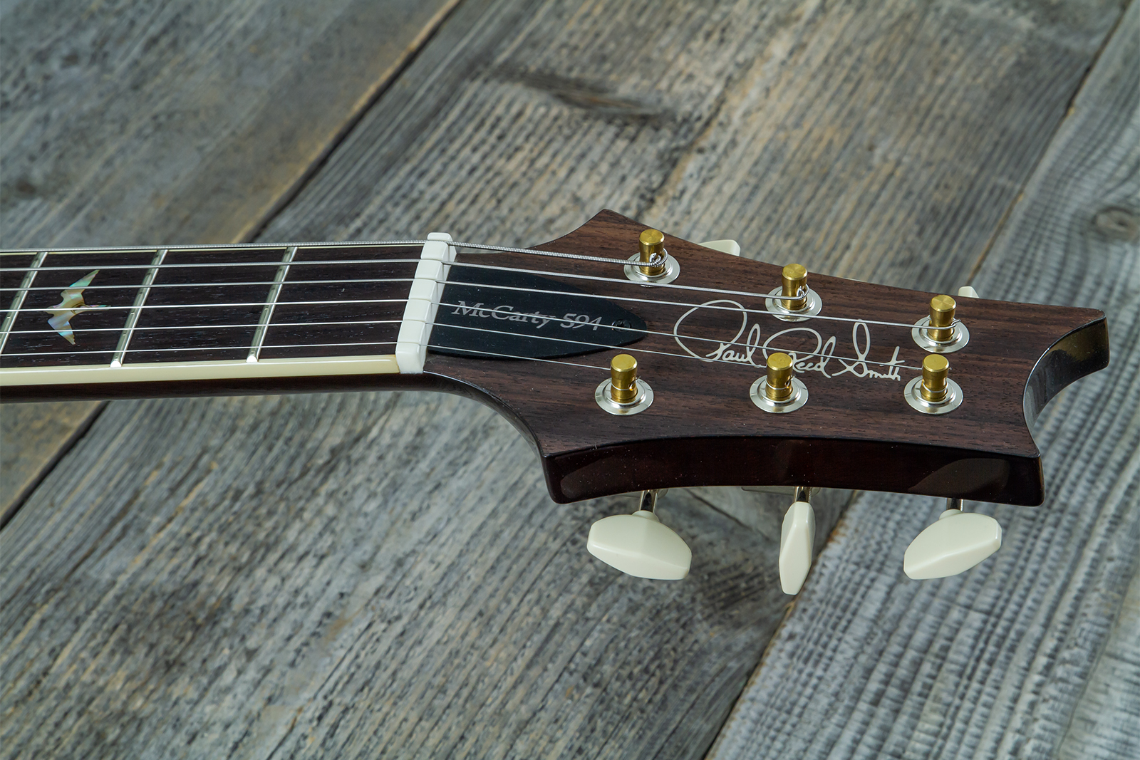 Prs Mccarty 594 Hand-signed Usa 2h Ht Rw #0377741 - Black Gold Wraparound Burst - Double Cut E-Gitarre - Variation 6